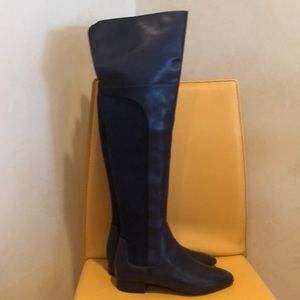 Cole Haan over the knee boot leather and suede